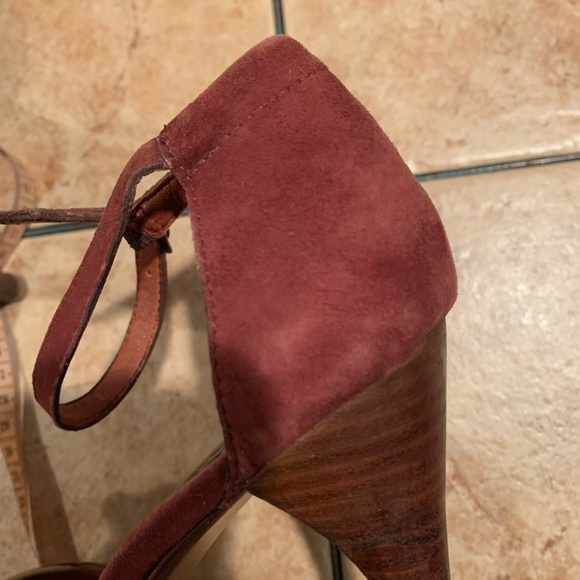 Joey O Leather Peep Toe Heels size 7.5 - Picture 11 of 12